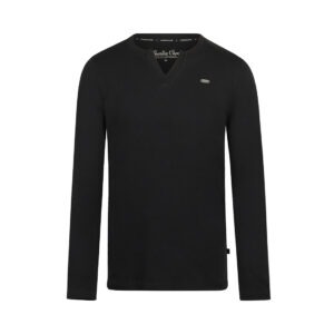 Charlie Choe | Longsleeve pyama shirt | Zwart | M61100-38